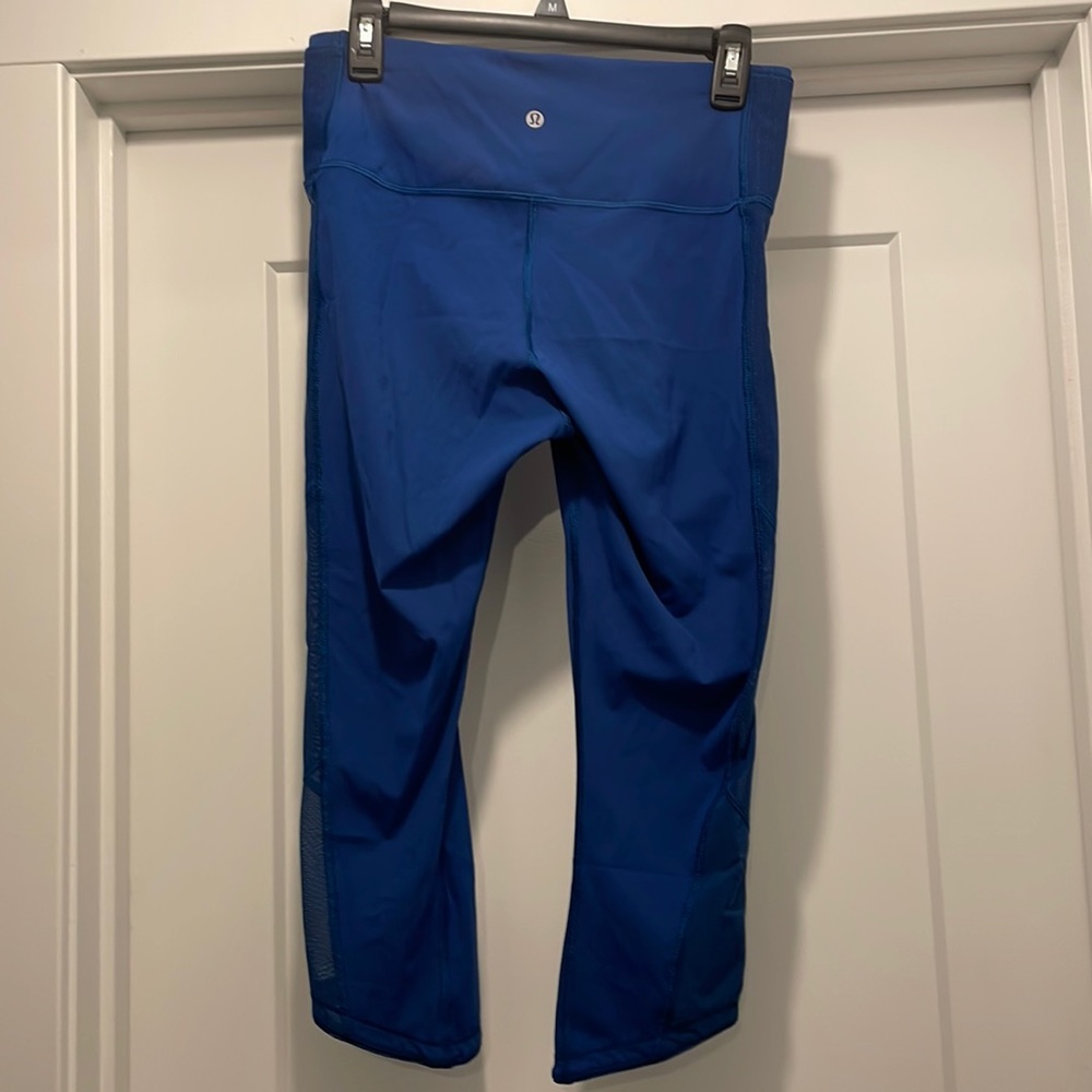 Dark turquoise LuLu Lemon crop pants, Size 10